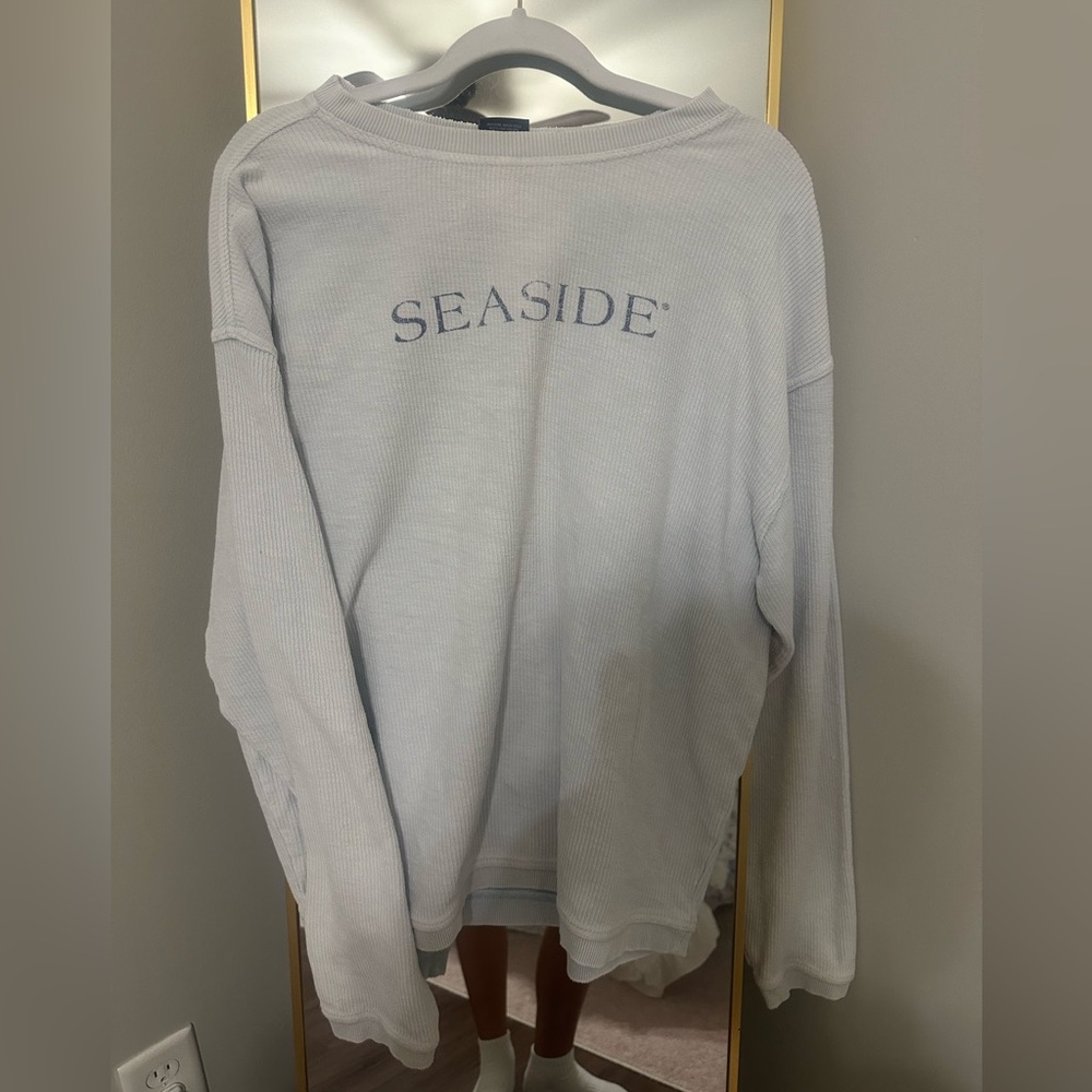 Seaside Style Charles River Apparel Light Blue Corded Crewneck Size M